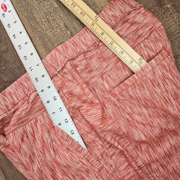 NWT! Anthropologie Longshore 100% Cotton Cropped Pull On Pants S Coral Red - Picture 7 of 10